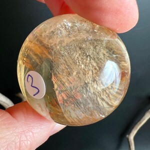 Honey Calcite Sphere | Rainbow Optical Calcite Ball You Choose | Solar Plexus Crystal | Meditation Stone 3 - 39mm