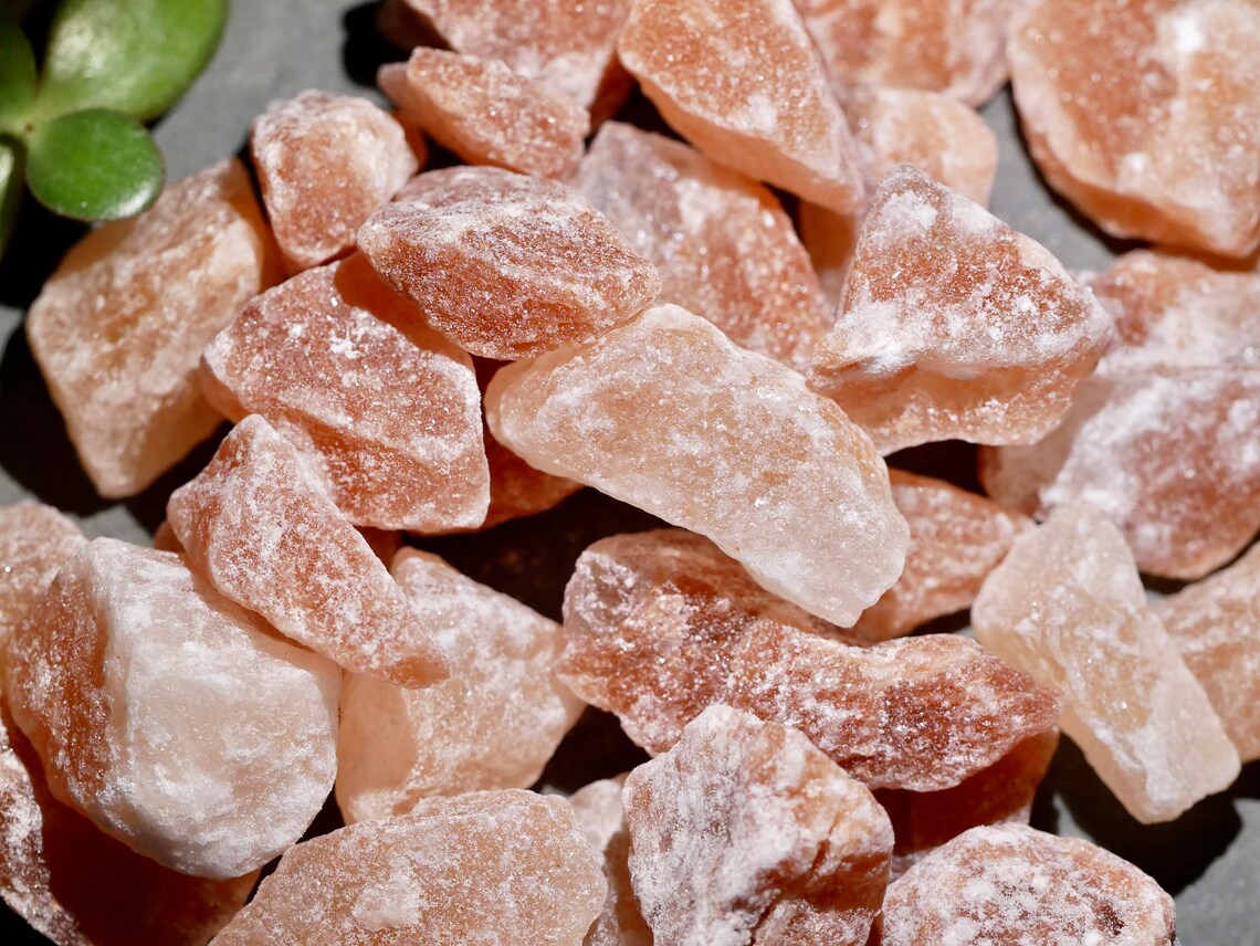 Natural Pink Rock Salt Chunk raw Bath Salt Rocks Etsy