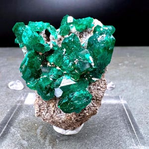 Dioptase Crystal Stone Cabinet Specimen