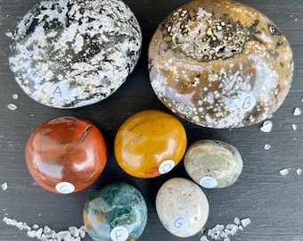Jaspe orbicular / Tú eliges / Piedra de palma de calcedonia de Madagascar