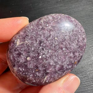 Sparkly Lithium Lepidolite Palm Stone, you choose