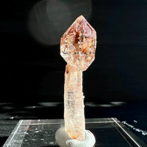 Firefly Quartz Scepter | 2&quot; Petroleum Quartz from Madagascar | Top Grade Quality | UV Reactive Crystal Specimen