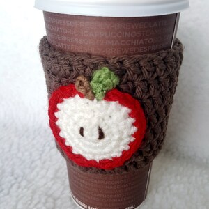 Absorbent Crochet Apple Cup Cozy