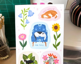 Sassy Cats Sticker Sheet