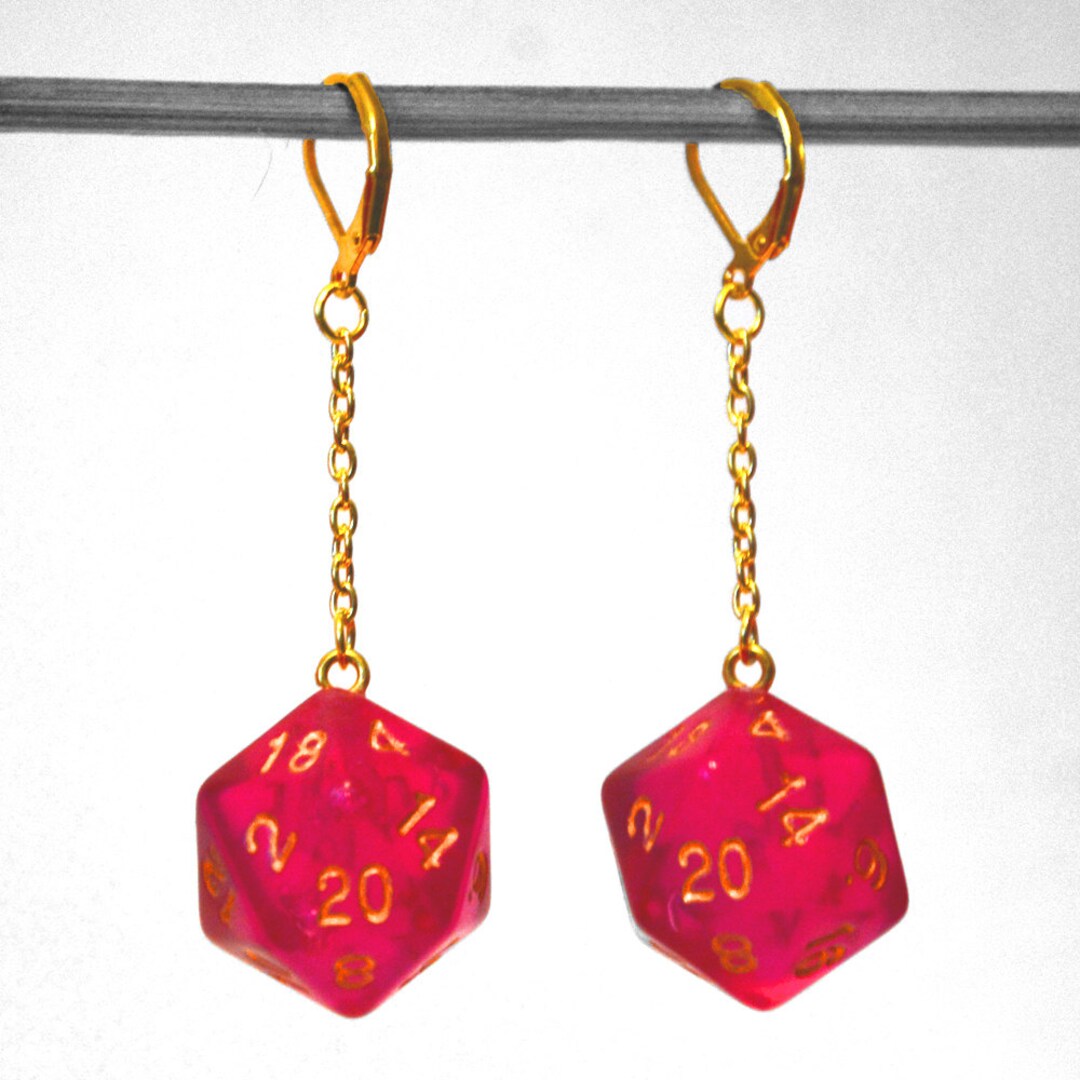D&D D20 Earrings Even More Colors Etsy