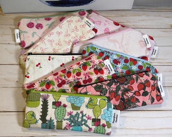 Pencil Case Pouch, Glasses Case Pouch, Make Up Pouch, Quilted Pouch, Small Card Holder
