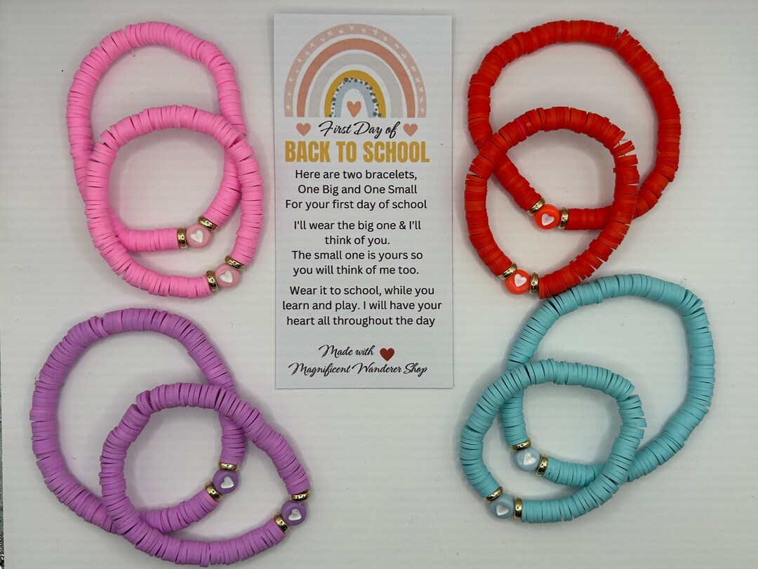 Mommy and Me Back to School Bracelet Set, Back to School Bracelet, Back