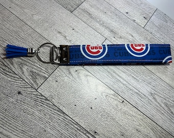 Chicago Cubs Keychain, Cubs Keychain, Cubs Keyfob, Baseball Keychain, Chicago Cubs Keyfob, Chicago Cubs Gift, Baseball Keyfob, Gift for him