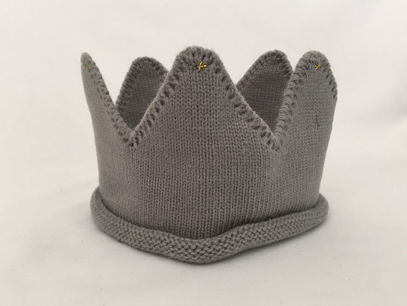 First Birthday Crown Outfit Accessory Headpiece for Kids Baby Photoshoot Accessory Prop Grey Birthday Crown Gift Idea for Boy or Girl