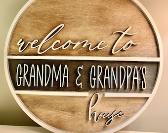 Grandma & Grandpa's House SVG: Laser Cut File (Digital Download)