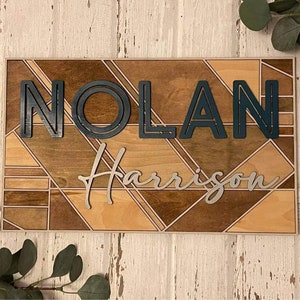Rechthoek Geometrische SVG, Glowforge Cut bestanden, Nursery teken SVG, Cut bestand, Instant download, Laser cut bestand