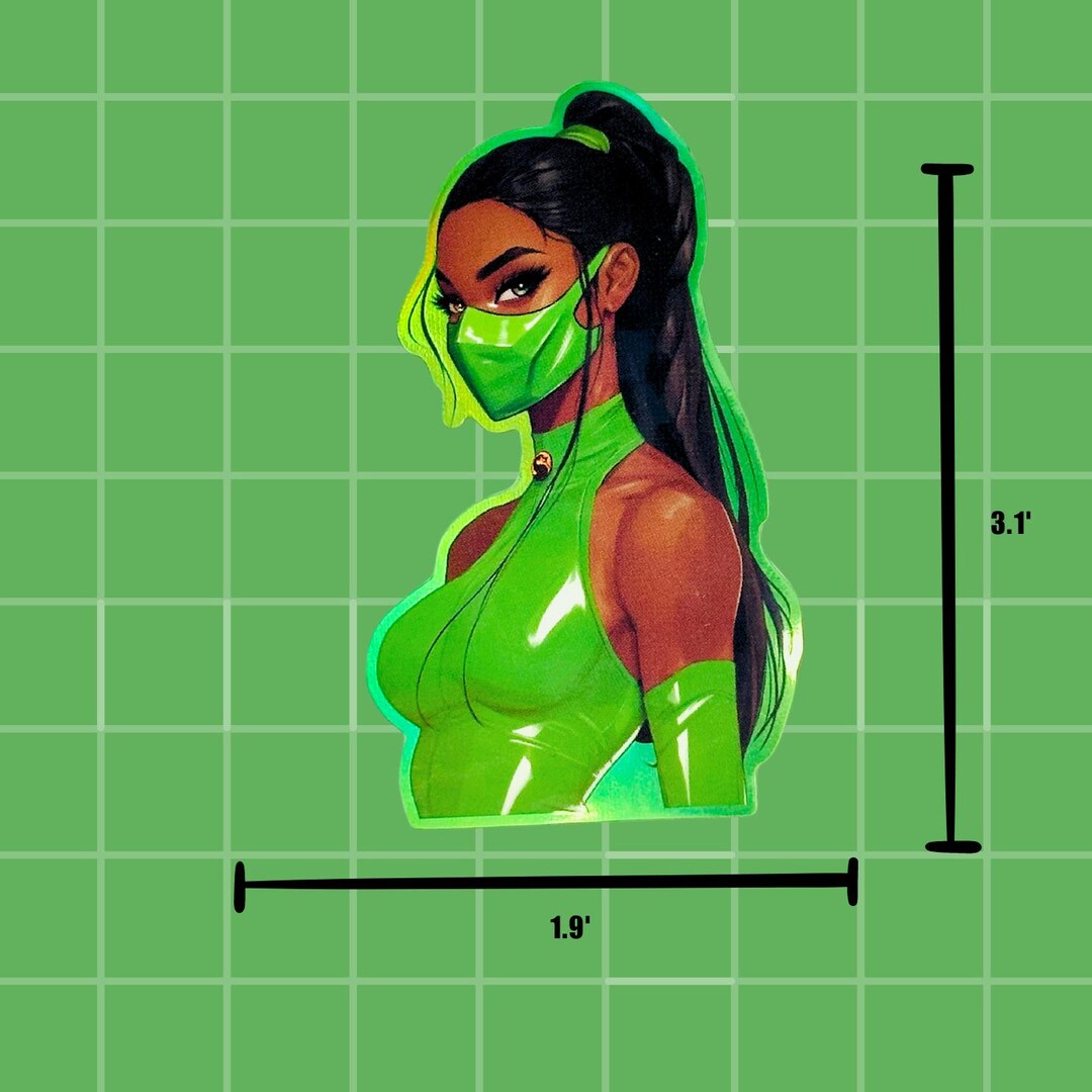 Jade Holographic Sticker, Holographic Stickers, Laptop Stickers ...