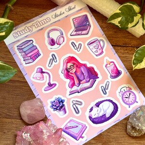Study Time Sticker Sheet, Sticker Sheets, Planner Sticker Sheets ...