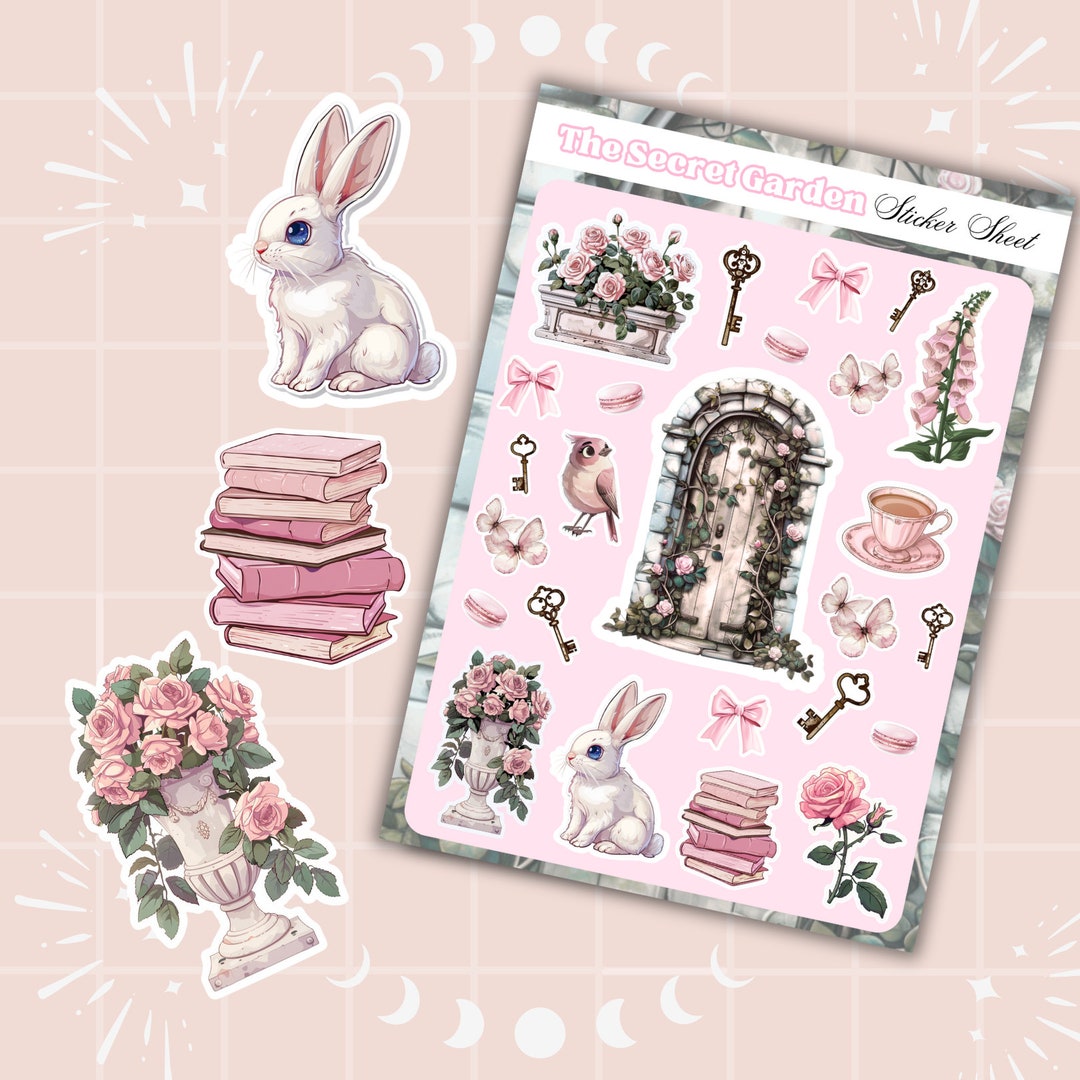 The Secret Garden Sticker Sheet, Sticker Sheets, Planner Sticker Sheets ...