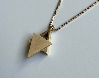 Gold Star of David Necklace, Gold Magen David Necklace, Jewish Jewelry, Jewish Star, Jewish Necklace, David star necklace, Solid gold