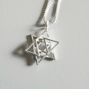 Star of David Necklace, silver Magen David Necklace, Jewish Jewelry, Jewish Star, Jewish Necklace, David star necklace, serling silver