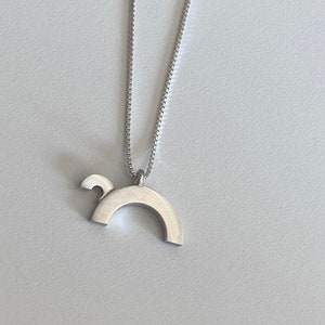 Chai Pendant, Chai charm, Geometric , Sterling Silver Pendant, Jewish gifts, Judaica gift jewelry, Bar mitzvah, Jewish chai, Chai necklace