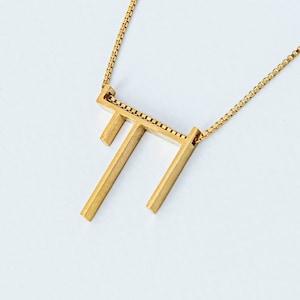 Small Chai Necklace, Gold plated Chai Pendant, Judaica jewelry, Jewish chai, spiritual Necklace, protection Necklace, faith necklace