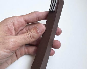 Handmade Rust Aluminum Mezuzah Case, Modern Judaica Gift