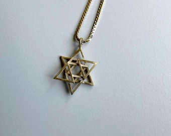 Gold plated Star of David Necklace, Gold plated Magen David Necklace, Jewish Jewelry, Jewish Star, Jewish Necklace, David star necklace