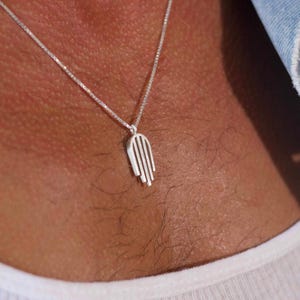 Naszyjnik z dłonią Hamsa, Naszyjnik z ręką Fatimy, Naszyjnik ze srebra 925, Naszyjnik Hamsa, Naszyjnik ze złym okiem, Naszyjnik szczęścia, Naszyjnik szczęścia