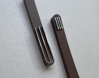 Handmade Rust Mezuzah Case, Modern Judaica Gift