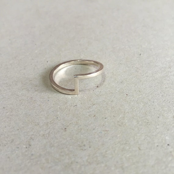 Sterling Silver Ring Geometric Geometric Ring Circle Ring - Etsy Israel