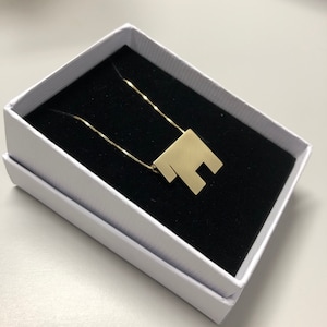 Chai Necklace, Chai Pendant, Gold chai charm, Minimalist Necklace, Geometric Necklace, Geometric, 14k gold necklace, jewish jewelry.
