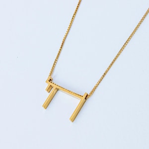Chai Necklace, Chai Pendant, judaica jewelry, bar mitzvah, jewish chai, Minimalist Necklace, jewish gift, gift for him, Gold chai necklace