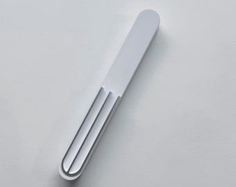 Handmade White Mezuzah Case, Modern Judaica Gift, Home Decor