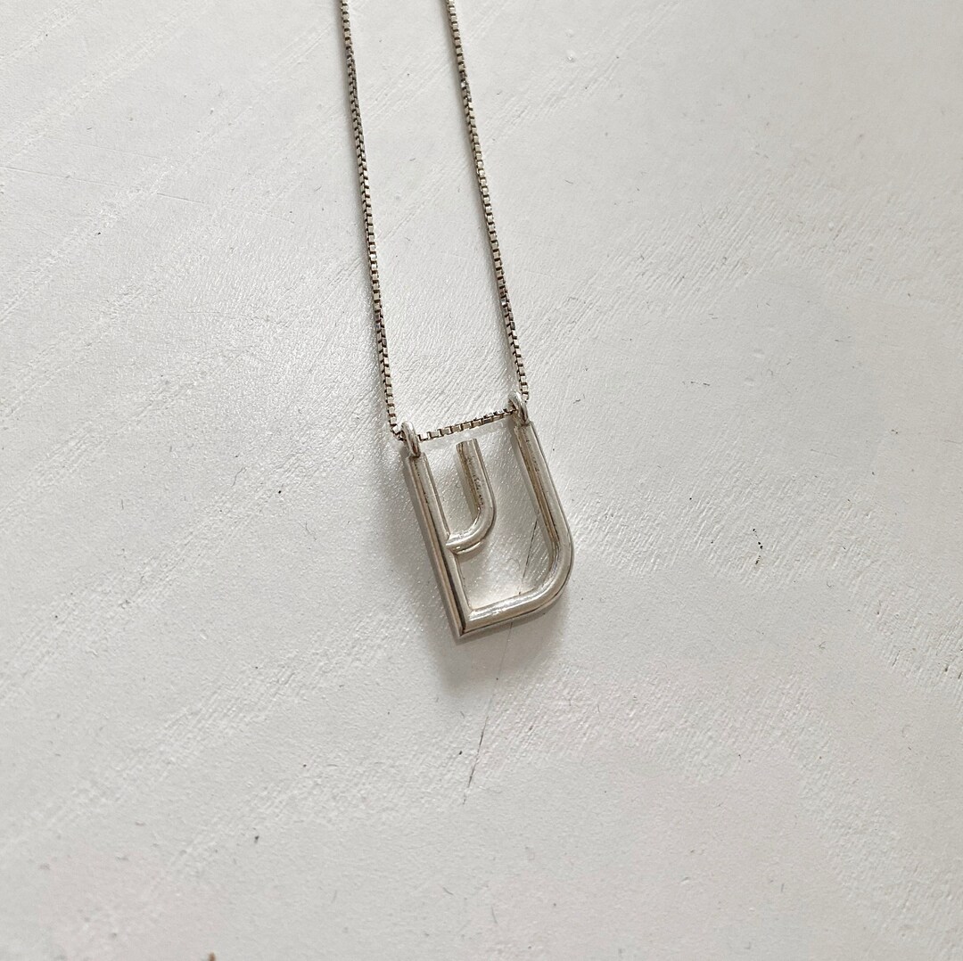 SH Letter, Minimalist Jewelry, Hebrew Letter, Letter Necklace, Letter ...