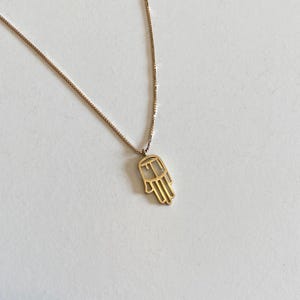 Förgyllt eller silverfärgat Hamsa-handhalsband