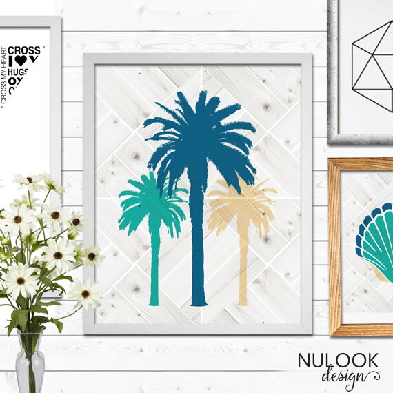 Items similar to Palm Tree Print, Beach prints, Coastal Poster, ocean