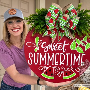 Summer Front Door Decor | Sweet Summertime Wreath | Summer Wreath | Summer Decor | Summer Sign | Front Door Wreath | Summer  Door Hanger