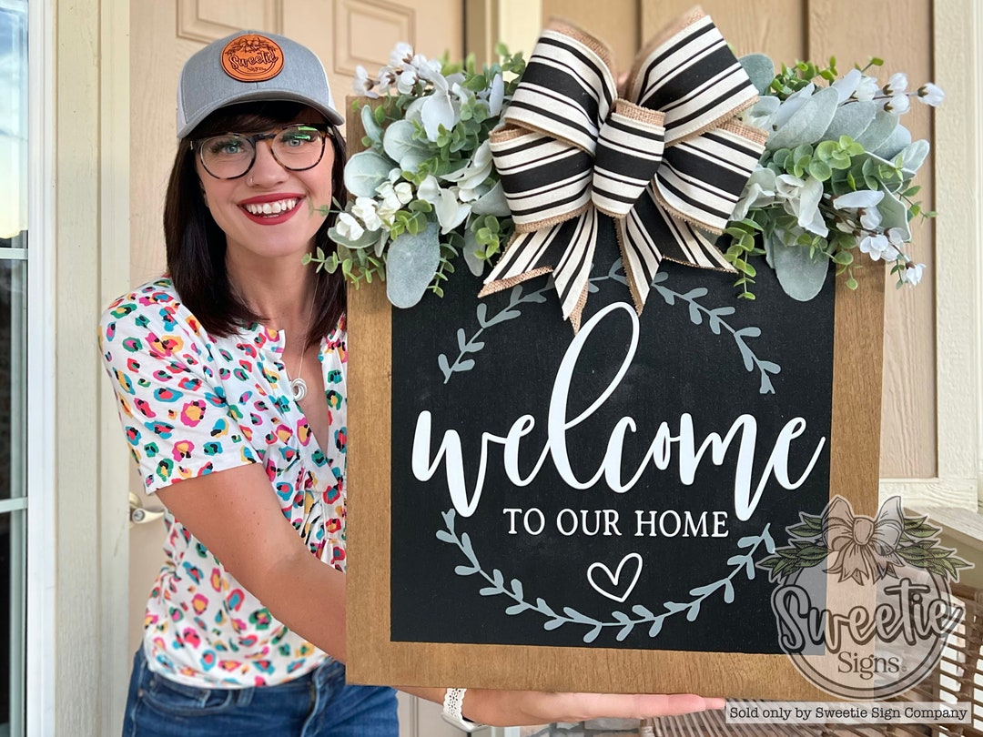 Front Door Decor to Our Home Front Door Sign Door Sign Front