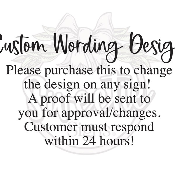 Custom Wording