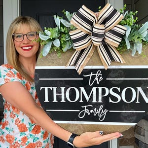 Front Door Decor | Last Name/Family | Year Round Wreath | Front Door Hanger | Personalized Door Wreath | Housewarming Gift | Home Decor