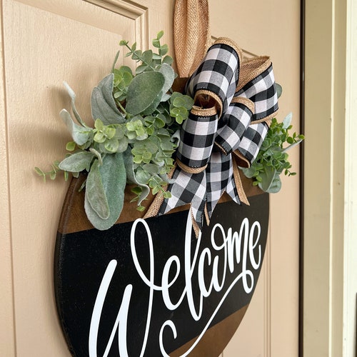 Double Door Front Door Decor | Welcome To Our Home | Double Door Signs | Double Door shops Wreaths | Double Door Decor | Double Door Hanger