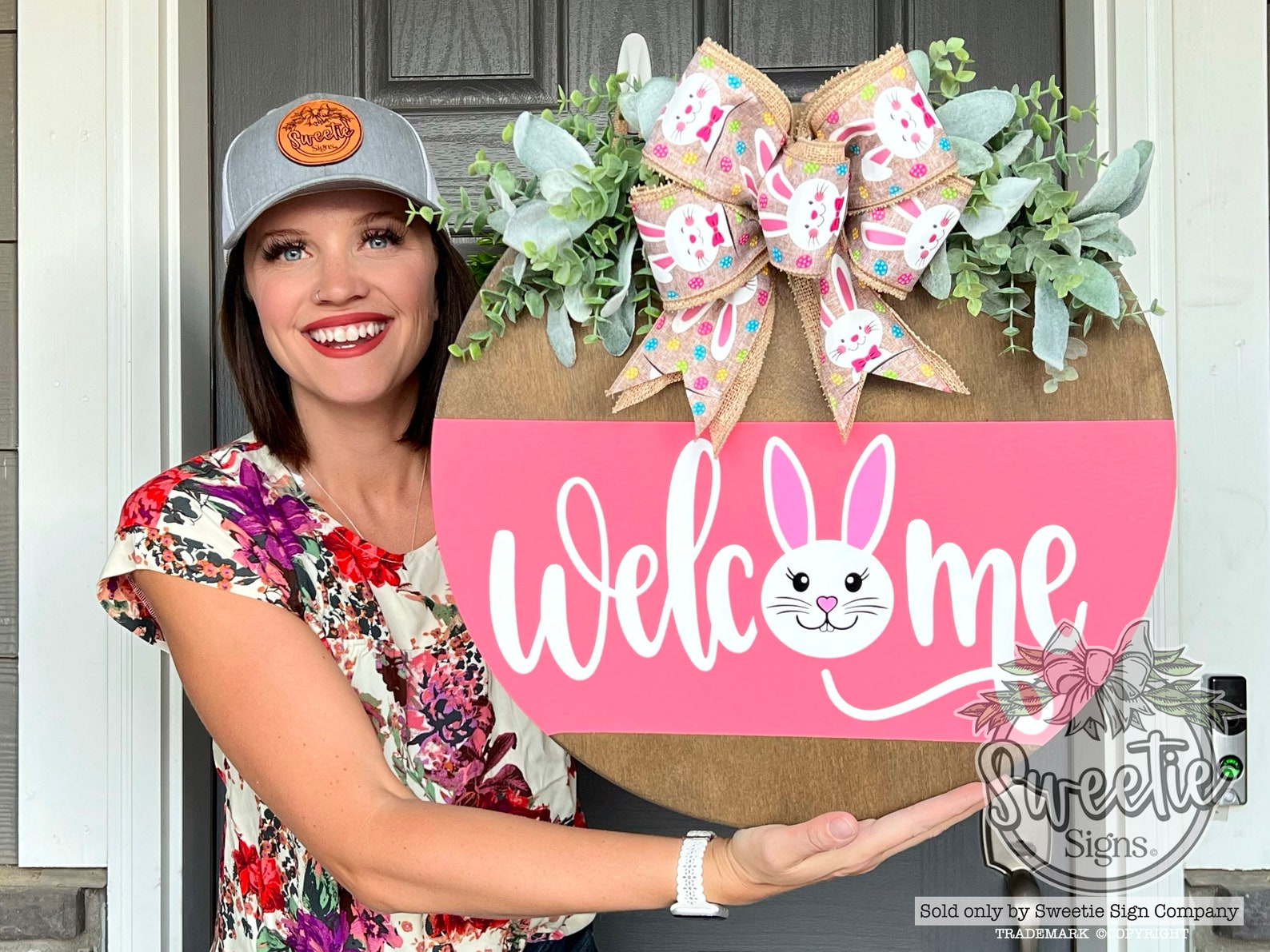 Easter Bunny Front Door Wreath