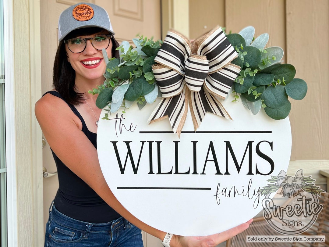 Front Door Decor | Last Name/family | Personalized Welcome Sign | Front ...