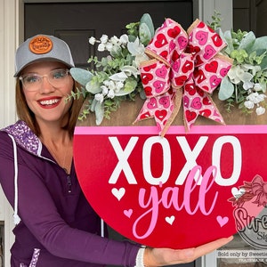 Valentines Front Door Decor | Valentine&#39;s Sign | Valentines Decor | Valentine&#39;s Wreath | Valentines Door Hanger | Valentine&#39;s Door Wreath