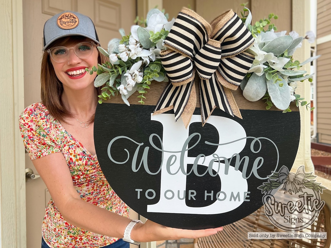Front Door Decor | Last Name/family | Year Round Wreath | Front Door ...