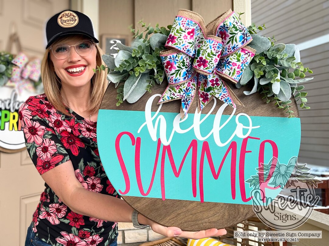 Summer Front Door Decor Summer Wreath Hello Summer Popsicle Summer