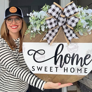 Front Door Decor | Home Sweet Home | Front Door Wreath | Door Hanger | Year Round Wreath | Door Wreath | Housewarming Gift | Home Decor