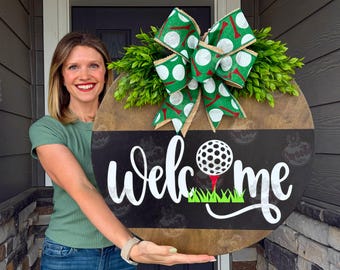 Golf Door Hanger | Golf Welcome Sign | Golf Sign | Golf Decor | Golf Gift | Golf Door Sign