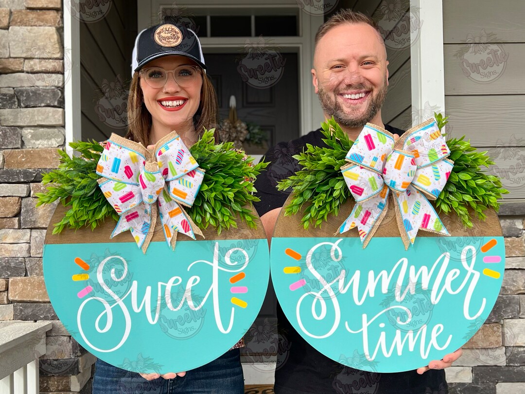 Double Front Door Decor Double Door Set Sweet Summer Time Double Summer