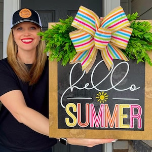 Summer Front Door Decor | Hello Summer Wreath | Summer Wreath | Popsicles | Summer Sign | Front Door Wreath | Summer Door Hanger