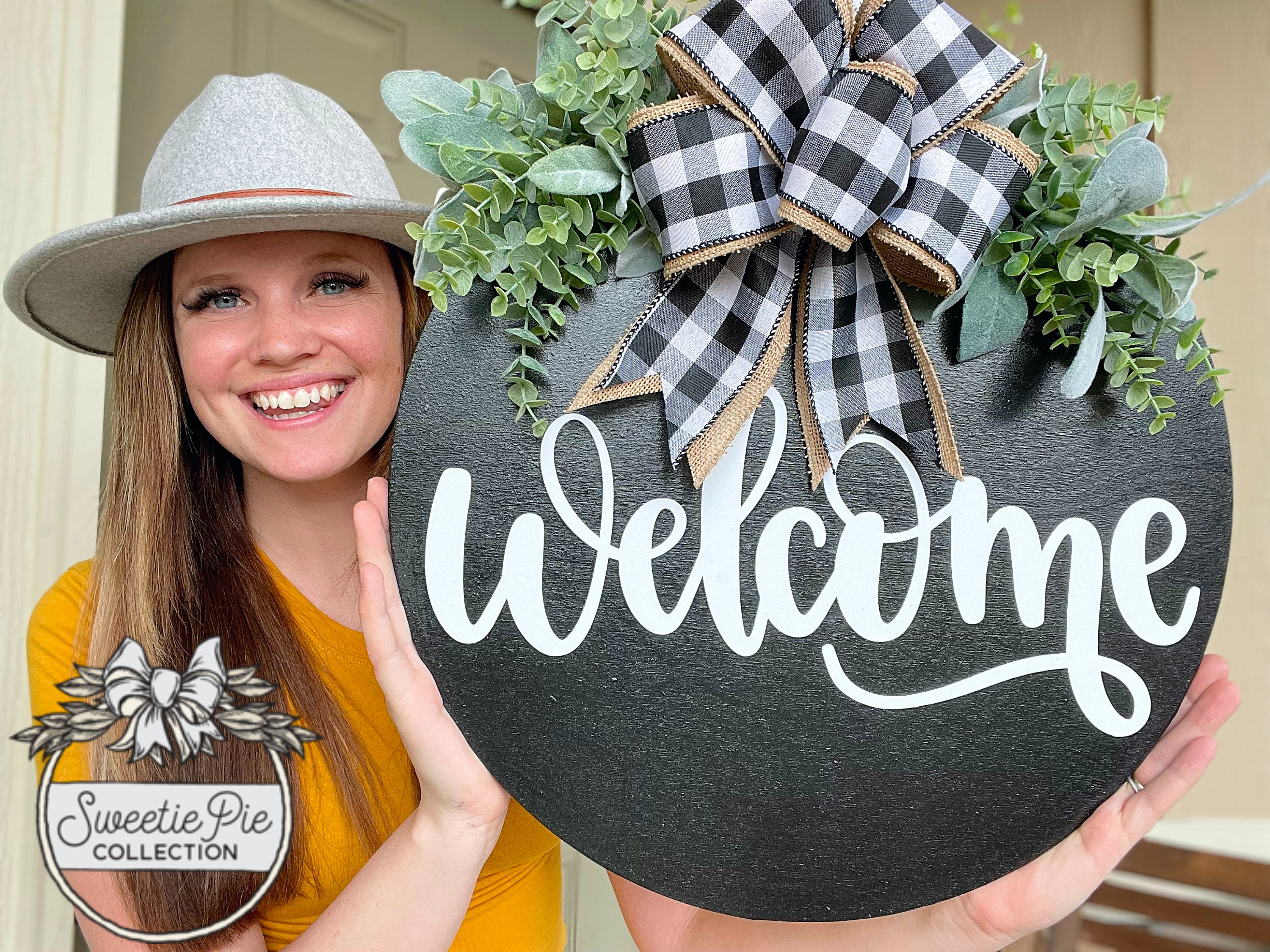 Front Door Decor | Front Door Wreath | Welcome | Door Hanger | Door W…