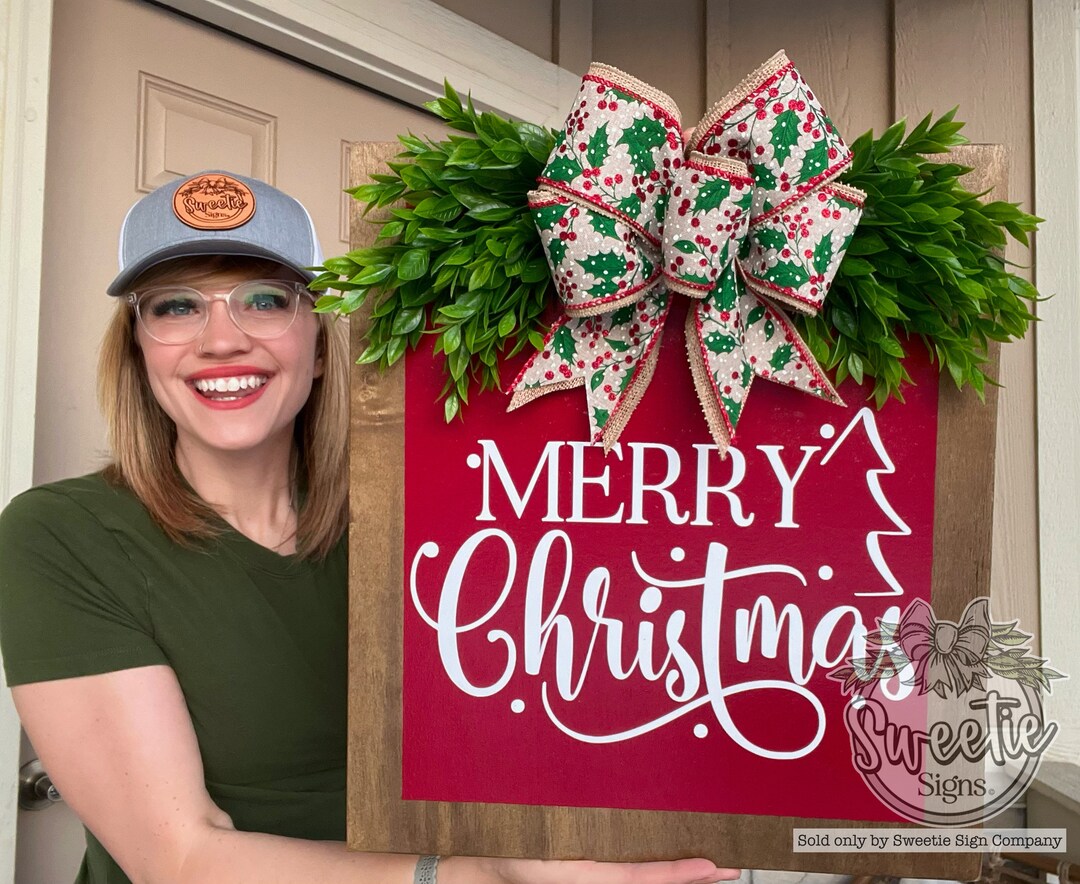 Christmas Front Door Decor Merry Christmas Christmas Wreath Christmas