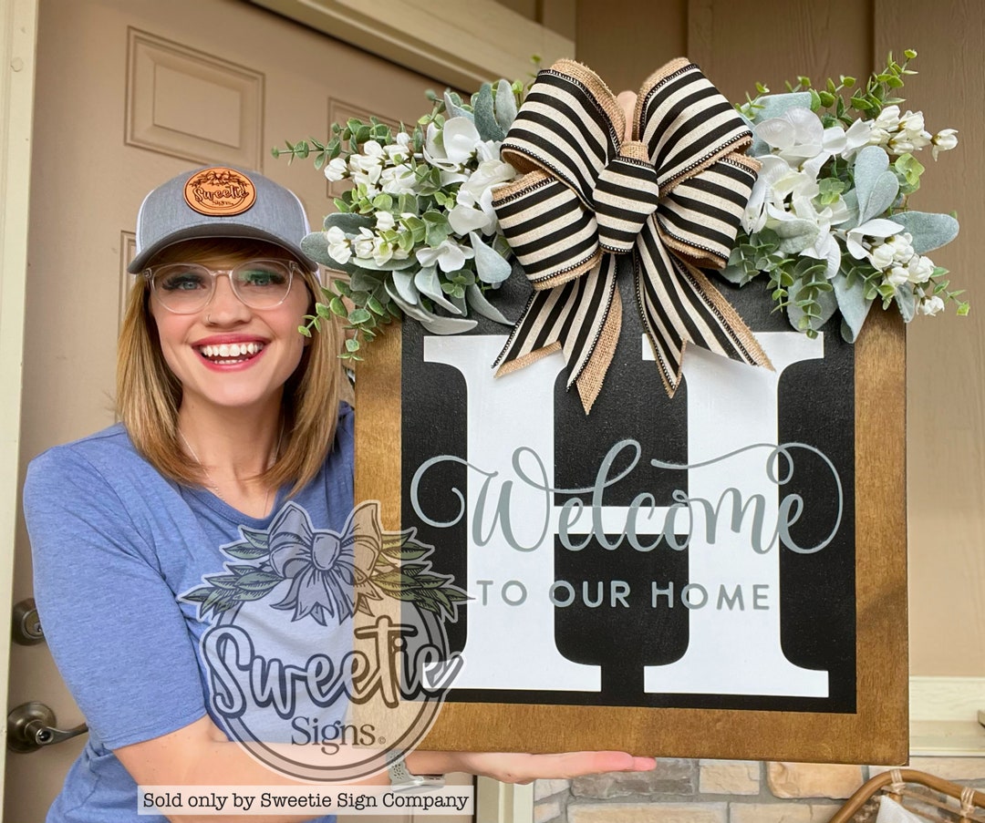 Front Door Decor Sign Last Name Personalized Front Door Sign